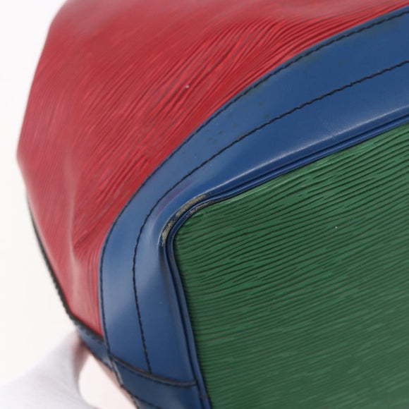 LOUIS VUITTON Epi Tricolor Noe Shoulder Bag Blue Red Green M44082 LV Auth ka364