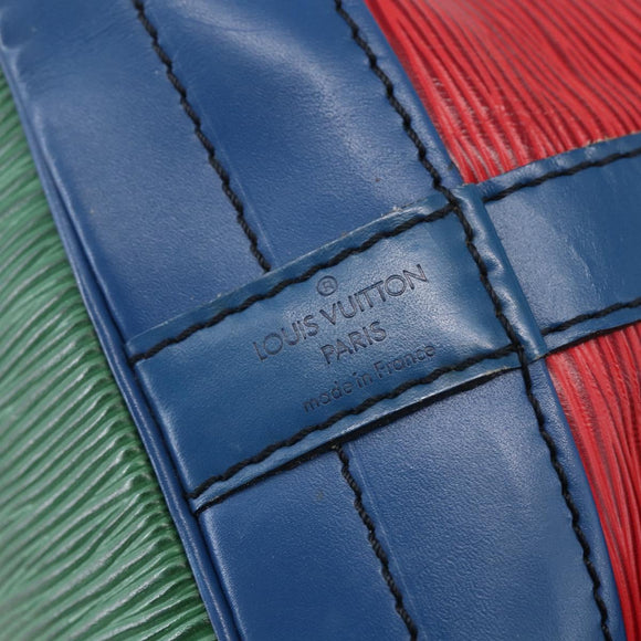 LOUIS VUITTON Epi Tricolor Noe Shoulder Bag Blue Red Green M44082 LV Auth ka364