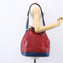 LOUIS VUITTON Epi Tricolor Noe Shoulder Bag Blue Red Green M44082 LV Auth ka364-21