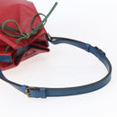 LOUIS VUITTON Epi Tricolor Noe Shoulder Bag Blue Red Green M44082 LV Auth ka364-7