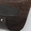 GUCCI GG Canvas Web Sherry Line Bag Nylon Outlet Brown Silver 293592 Auth ka3641-12