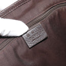 GUCCI GG Canvas Web Sherry Line Bag Nylon Outlet Brown Silver 293592 Auth ka3641-15