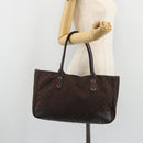 GUCCI GG Canvas Web Sherry Line Bag Nylon Outlet Brown Silver 293592 Auth ka3641-22