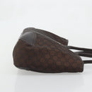 GUCCI GG Canvas Web Sherry Line Bag Nylon Outlet Brown Silver 293592 Auth ka3641-4