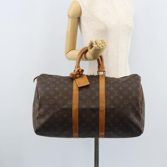 LOUIS VUITTON Monogram Keepall 45 Boston Bag M41428 LV Auth ka3645