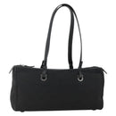 Salvatore Ferragamo Shoulder Bag Canvas Black Silver Auth ka3648-1
