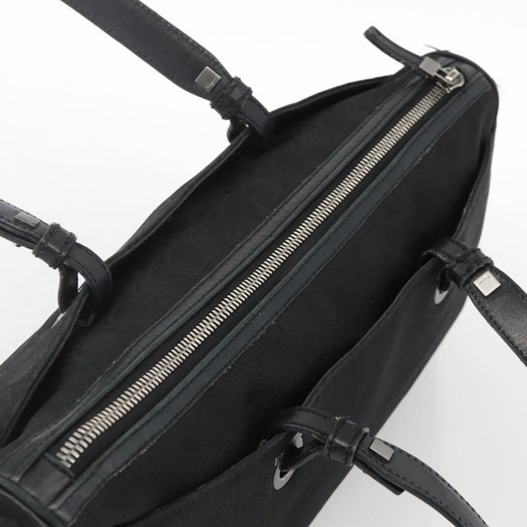 Salvatore Ferragamo Shoulder Bag Canvas Black Silver Auth ka3648