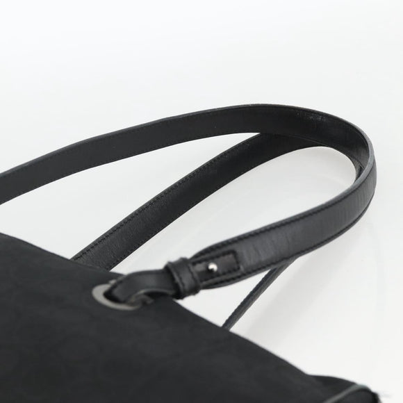 Salvatore Ferragamo Shoulder Bag Canvas Black Silver Auth ka3648