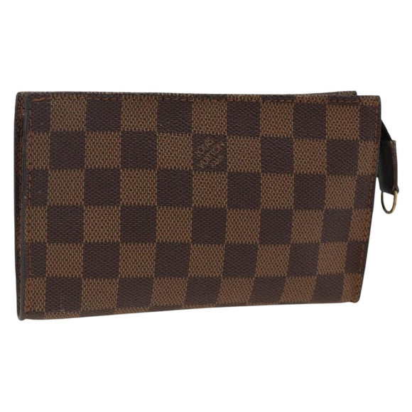 LOUIS VUITTON Damier Ebene Marais Pouch LV Auth ka3649