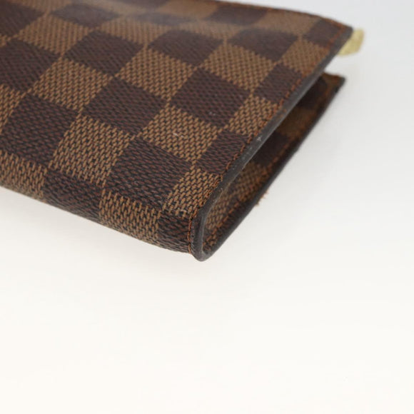 LOUIS VUITTON Damier Ebene Marais Pouch LV Auth ka3649