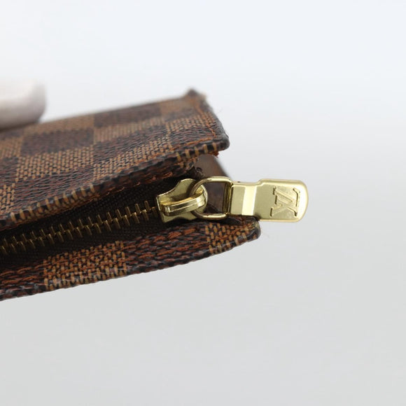 LOUIS VUITTON Damier Ebene Marais Pouch LV Auth ka3649
