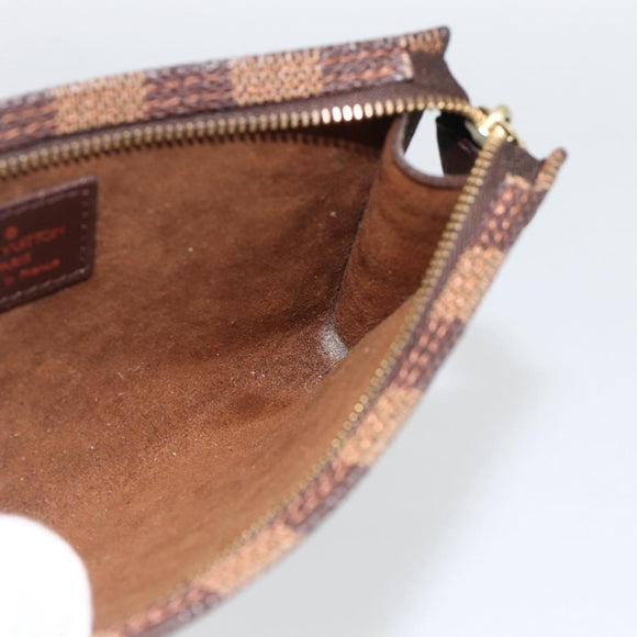 LOUIS VUITTON Damier Ebene Marais Pouch LV Auth ka3649