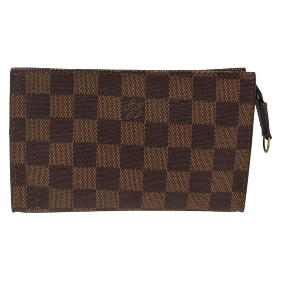 LOUIS VUITTON Damier Ebene Marais Pouch LV Auth ka3649