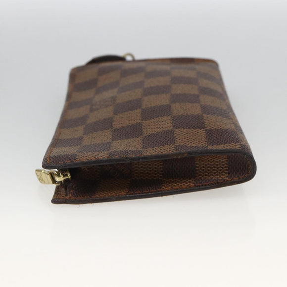 LOUIS VUITTON Damier Ebene Marais Pouch LV Auth ka3649