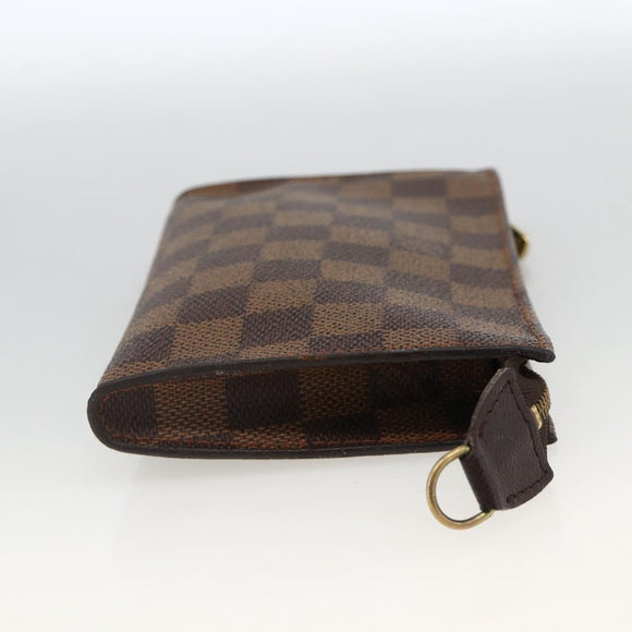 LOUIS VUITTON Damier Ebene Marais Pouch LV Auth ka3649