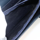 Christian Dior Hand Bag Leather Gold Navy Auth ka3651-12