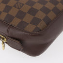 LOUIS VUITTON Damier Ebene Trousse Toilette 25 Clutch Bag N47624 LV Auth ka3656-15