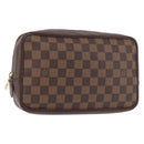 LOUIS VUITTON Damier Ebene Trousse Toilette 25 Clutch Bag N47624 LV Auth ka3656-1