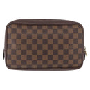 LOUIS VUITTON Damier Ebene Trousse Toilette 25 Clutch Bag N47624 LV Auth ka3656-2