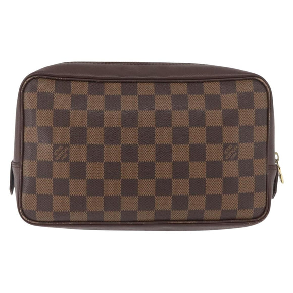 LOUIS VUITTON Damier Ebene Trousse Toilette 25 Clutch Bag N47624 LV Auth ka3656