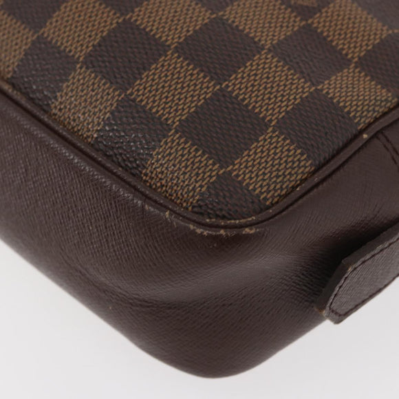 LOUIS VUITTON Damier Ebene Trousse Toilette 25 Clutch Bag N47624 LV Auth ka3656