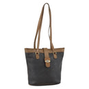 Christian Dior Honeycomb Canvas Tote Bag PVC Black Gold Auth ka3658-1