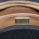 Christian Dior Honeycomb Canvas Tote Bag PVC Black Gold Auth ka3658-11