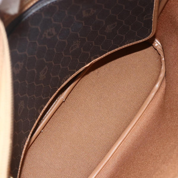 Christian Dior Honeycomb Canvas Tote Bag PVC Black Gold Auth ka3658