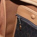 Christian Dior Honeycomb Canvas Tote Bag PVC Black Gold Auth ka3658-19