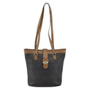 Christian Dior Honeycomb Canvas Tote Bag PVC Black Gold Auth ka3658-13