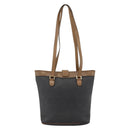 Christian Dior Honeycomb Canvas Tote Bag PVC Black Gold Auth ka3658-2