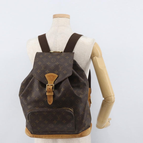 LOUIS VUITTON Monogram Montsouris GM Backpack M51135 LV Auth ka3662