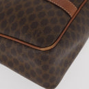 CELINE Macadam Canvas Hand Bag PVC Leather Brown Gold Auth ka3666-9