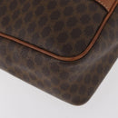CELINE Macadam Canvas Hand Bag PVC Leather Brown Gold Auth ka3666-15
