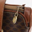 CELINE Macadam Canvas Hand Bag PVC Leather Brown Gold Auth ka3666-10