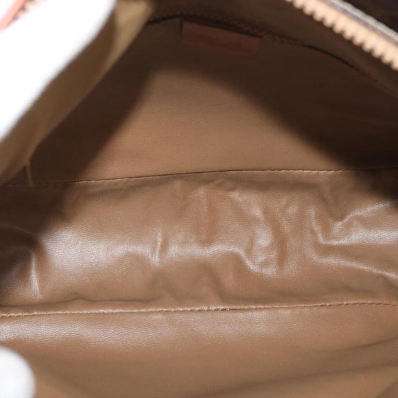 CELINE Macadam Canvas Hand Bag PVC Leather Brown Gold Auth ka3666