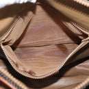 CELINE Macadam Canvas Hand Bag PVC Leather Brown Gold Auth ka3666-22