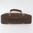 CELINE Macadam Canvas Hand Bag PVC Leather Brown Gold Auth ka3666-5