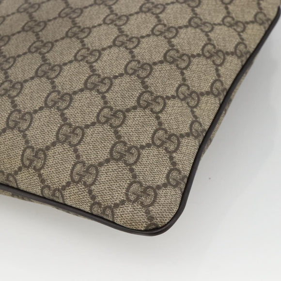 GUCCI GG Supreme Shoulder Bag PVC Beige Gold 201538 Auth ka3667