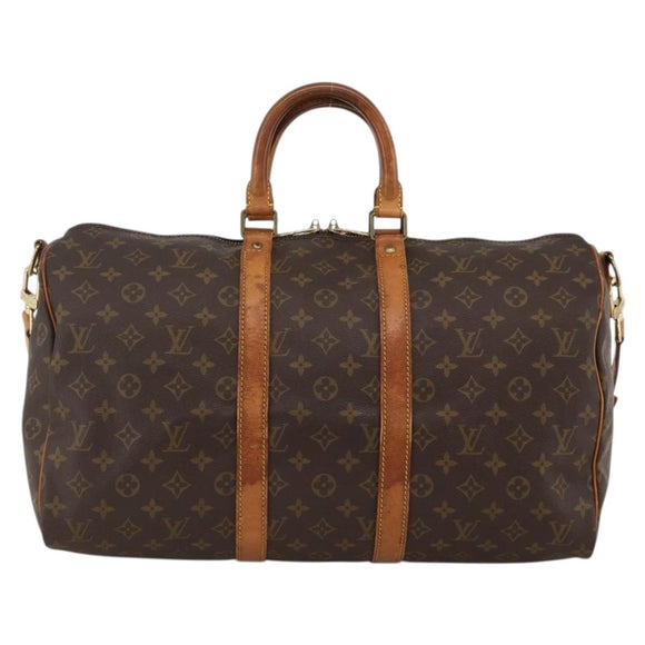 LOUIS VUITTON Monogram Keepall Bandouliere 45 Boston Bag M41418 LV Auth ka3673