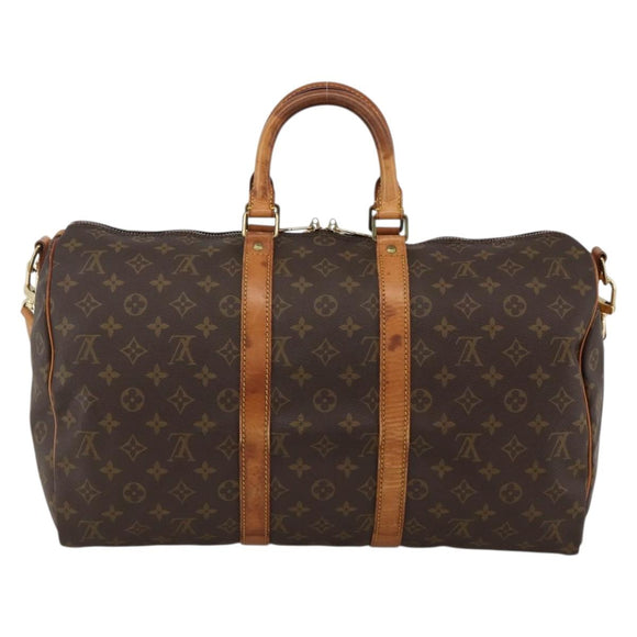 LOUIS VUITTON Monogram Keepall Bandouliere 45 Boston Bag M41418 LV Auth ka3673