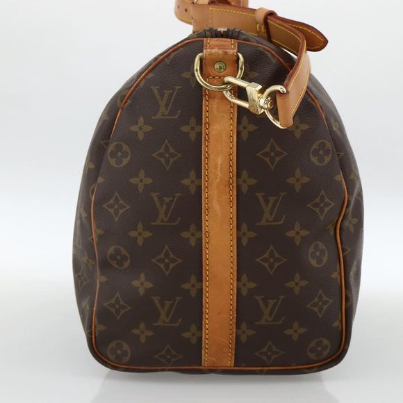 LOUIS VUITTON Monogram Keepall Bandouliere 45 Boston Bag M41418 LV Auth ka3673