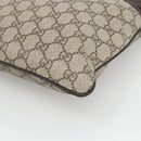 GUCCI GG Supreme Shoulder Bag PVC Beige Silver 141626 Auth ka3675-9