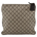 GUCCI GG Supreme Shoulder Bag PVC Beige Silver 141626 Auth ka3675-2