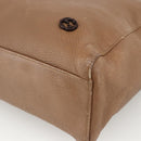GUCCI Tote Bag Leather Brown Silver 267903 Auth ka3676-9