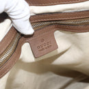 GUCCI Tote Bag Leather Brown Silver 267903 Auth ka3676-10