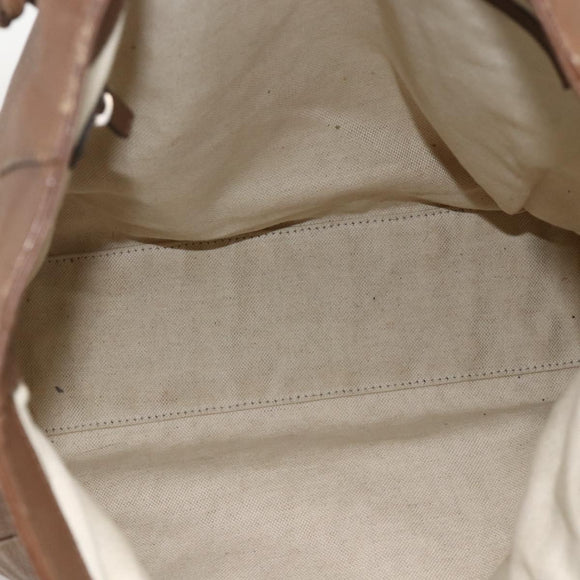 GUCCI Tote Bag Leather Brown Silver 267903 Auth ka3676