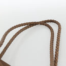 GUCCI Tote Bag Leather Brown Silver 267903 Auth ka3676-8
