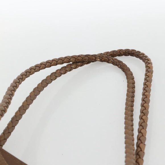GUCCI Tote Bag Leather Brown Silver 267903 Auth ka3676