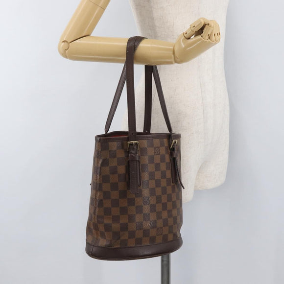 LOUIS VUITTON Damier Ebene Marais Shoulder Bag N42240 LV Auth ka3679